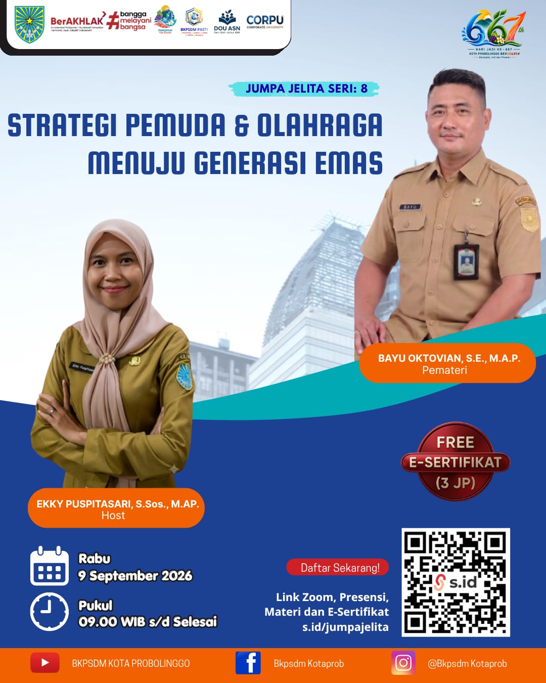 Jumpa Jelita Seri 8 - STRATEGI PEMUDA & OLAHRAGA MENUJU GENERASI EMAS