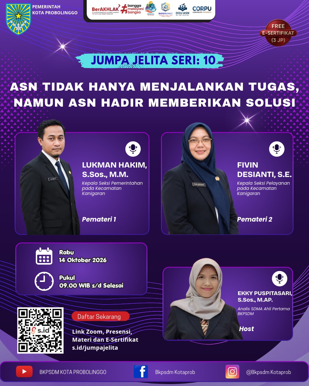 Jumpa Jelita Seri 10 -  ASN Tidak Hanya Menjalankan Tugas, Namun Hadir Memberikan Solusi!